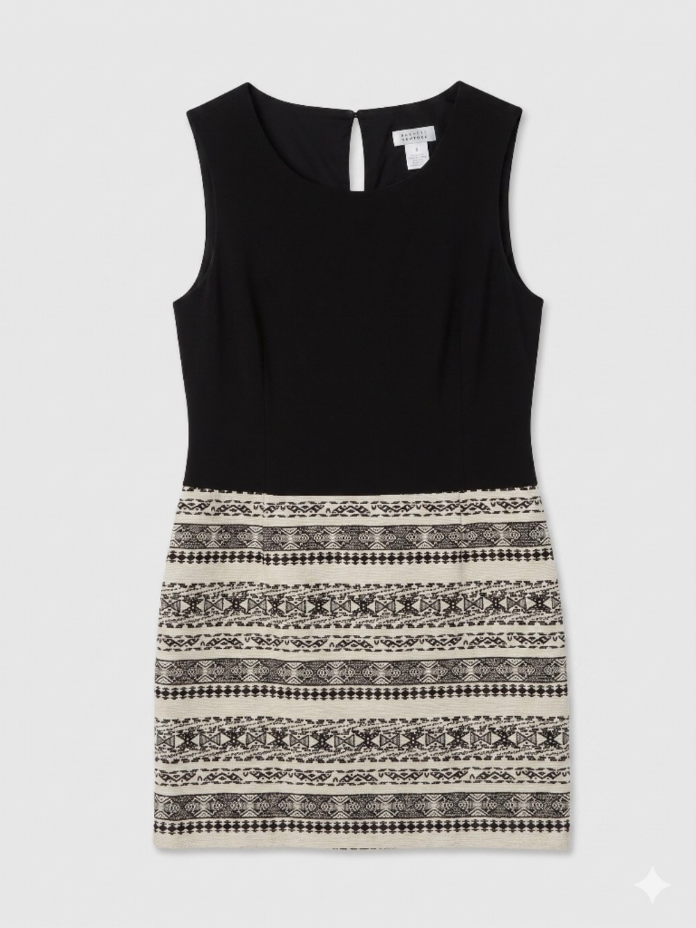 Barneys New York Colorblock Jacquard Dress